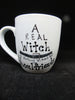 Mugs Cups Halloween Hand Painted  Happy Witch Salem Witch Ghoulfriends Pumps to Broom - JAMsCraftCloset