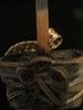 Basket Flower Girl Vintage Natural Black Woven Wedding Accessory Table Decor - JAMsCraftCloset