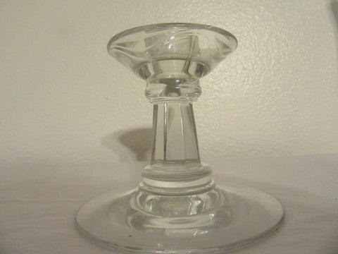 Candlestick Holder Short Votive Holder Vintage Clear Glass Romantic Lighting - JAMsCraftCloset