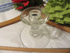 Candlestick Holder Short Votive Holder Vintage Clear Glass Romantic Lighting - JAMsCraftCloset