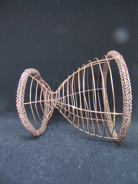 Basket Wire Mystery Basket Handmade Vintage - JAMsCraftCloset