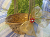 Basket Flower Girl Vintage Gold Woven Wedding Accessory Table Decor - JAMsCraftCloset