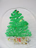Serving Platter Clear Glass Hand Painted Christmas Christmas Tree - JAMsCraftCloset