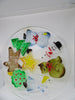 Serving Platter Christmas Hand Painted Round Clear Glass Gingerbread Boy Snowman Tree Angel Cat - JAMsCraftCloset
