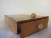 Storage Box Vintage Handmade from Oak 4 Sections Lifting Lid Paint Brush Box - JAMsCraftCloset