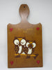 Wall Hangings Folk Art Vintage LOVE  Owls Handmade Hand Painted - JAMsCraftCloset