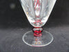 Vase Red Glass Bow Vintage Hand Blown - JAMsCraftCloset