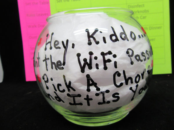 WiFi Password Fishbowl Chores for Kids Want the Password Pick a Chore - JAMsCraftCloset