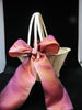 Basket Flower Girl Vintage Peach Woven Verigated Rust to Peach Bows Wedding Table Decor - JAMsCraftCloset