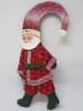 Santa Doorknob Hanger Vintage Handmade Hand Painted Holiday Folk Art - JAMsCraftCloset