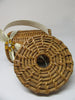 Basket Vintage Woven Round With Lid Vintage Circular Hole - JAMsCraftCloset