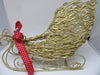 Sleigh Holiday Christmas Wire Gold Red Polka Dot Bow Bling Flower Accent - JAMsCraftCloset