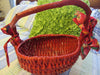 Basket Gathering Vintage Handmade Apple Bows Flower Accents - JAMsCraftCloset