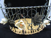Basket Wire Vintage Ceramic Flower Centerpiece - JAMsCraftCloset