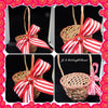 Basket Flower Girl Vintage Red Natural Basket Wedding Accessory Table Decor - JAMsCraftCloset