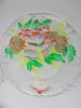Serving Platter or Plate Hand Painted Round Christmas Bells Pine Cones - JAMsCraftCloset
