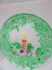 Serving Platter Plate Hand Painted Round Candle Christmas Bulbs - JAMsCraftCloset
