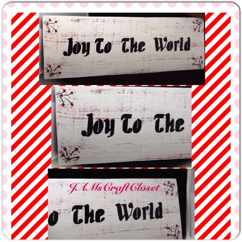 Joy to the World-Handmade-Hand Painted-Wood Sign-Holiday Decor-Christmas Decor-Christmas-Decoration- Gift-Home Decor-Country Decor-Victorian - JAMsCraftCloset