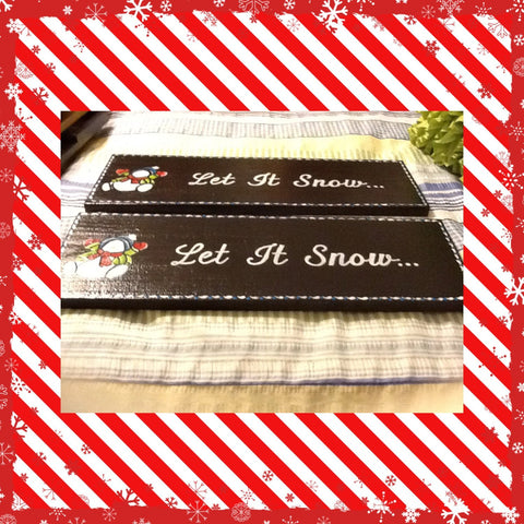 Wall Art Let it Snow Holiday Sign Christmas - JAMsCraftCloset