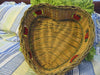 Basket Heart Shaped Apple Vintage - JAMsCraftCloset