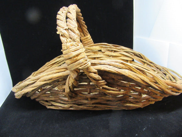 Basket Primitive Vintage Handmade - JAMsCraftCloset