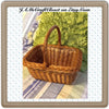 Basket Gathering Retangle Vintage Natural Woven - JAMsCraftCloset