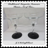 Chalkboard Glasses Stemware Glasses Margarita Glasses Barware Party Set of 2 - JAMsCraftCloset