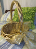 Basket Gathering Vintage Gold Woven - JAMsCraftCloset