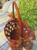 Basket Gathering Vintage Bronze Woven - JAMsCraftCloset