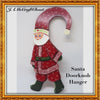 Santa Doorknob Hanger Vintage Handmade Hand Painted Holiday Folk Art - JAMsCraftCloset