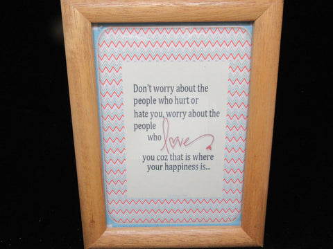 Positive Saying Shelf Sitter Natural Wood Frame Wall Art - JAMsCraftCloset