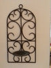 Sconce Vintage Wrought Iron Gold Pillar Candle Holder Wall Art - JAMsCraftCloset