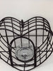 Birdcage Vintage Heart Shaped Black Wrought Iron Candle Holder - JAMsCraftCloset