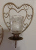 Candle Holder Sconces Vintage Gold Wire Heart Shaped Votive Tea Light Wall Art - JAMsCraftCloset