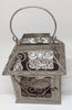 Lantern Small Vintage Tea Light Table Top Silver Tone - JAMsCraftCloset