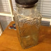 Jar Vintage Green Glass Storage Container Stopper Lid - JAMsCraftCloset
