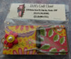 Mousetrap Note Holder Pink Bright Yellow Purple Green Floral Print - JAMsCraftCloset