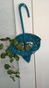 Basket Wicker Umbrella Basket Small Antique Hanging Deep Aqua - JAMsCraftCloset