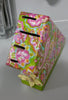 Utility Block Decoupaged Paisley Print  Lime Green, Hot Pink, and White - JAMsCraftCloset