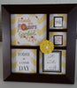 Positive Saying Picture Frame  Black Frame Yellow White Background Yellow Flower Bling Accent - JAMsCraftCloset
