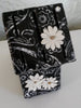 Knife Block UpCycled Cottage Chic Decoupaged Black and White Paisley Print Kitchen Decor Unique One of a Kind Gift Idea Victorian Decor - JAMsCraftCloset