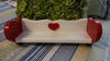 Heart Shelf UpCycled Cottage Chic Hand Painted Wooden Red White Home Decor Wall Hanging Wall Art Country Decor Gift Storage One of a Kind - JAMsCraftCloset