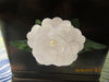 Tissue Holder Dark Brown Heavy White Flower Accents - JAMsCraftCloset