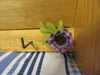 Wall Organizer Natural Wood with Purple Flower Accents - JAMsCraftCloset