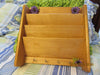 Wall Organizer Natural Wood with Purple Flower Accents - JAMsCraftCloset