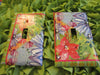 Switch Plate Switchplate Single Plastic Red and Blue Flowers - JAMsCraftCloset