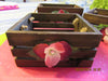 Crates Wooden Rustic Storage Wedding Rope Handles Burgundy Pink Flowers - JAMsCraftCloset