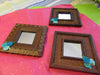 Mirrors Mini Framed Choice of 3  Teal Paper Flower Accents - JAMsCraftCloset