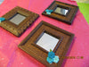 Mirrors Mini Framed Choice of 3  Teal Paper Flower Accents - JAMsCraftCloset