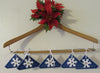 Ornaments Christmas  Snowflakes Blue Ceramic Tiles   Set of 5 - JAMsCraftCloset
